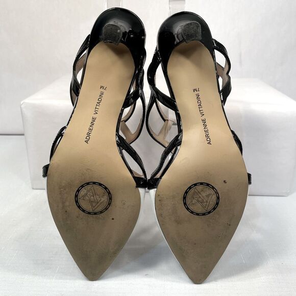 Adrienne Vittadini Black and White Strappy Heels size 7 EUC - Picture 6 of 6